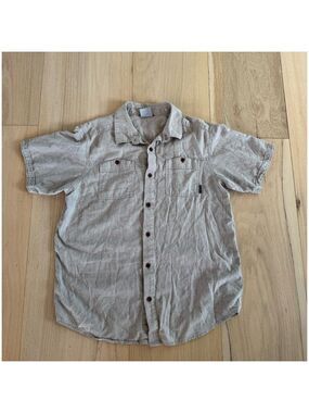 Columbia Regular Fit Khaki Color Casual Button Down Shirt Size Medium